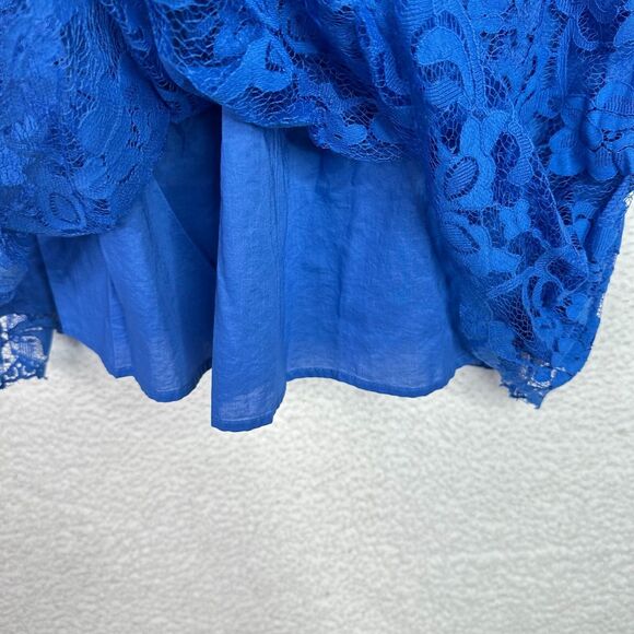 BB Dakota Lace Dress Sz 2 Royal Blue Fit & Flare Cocktail Party Wedding Guest - Picture 5 of 15